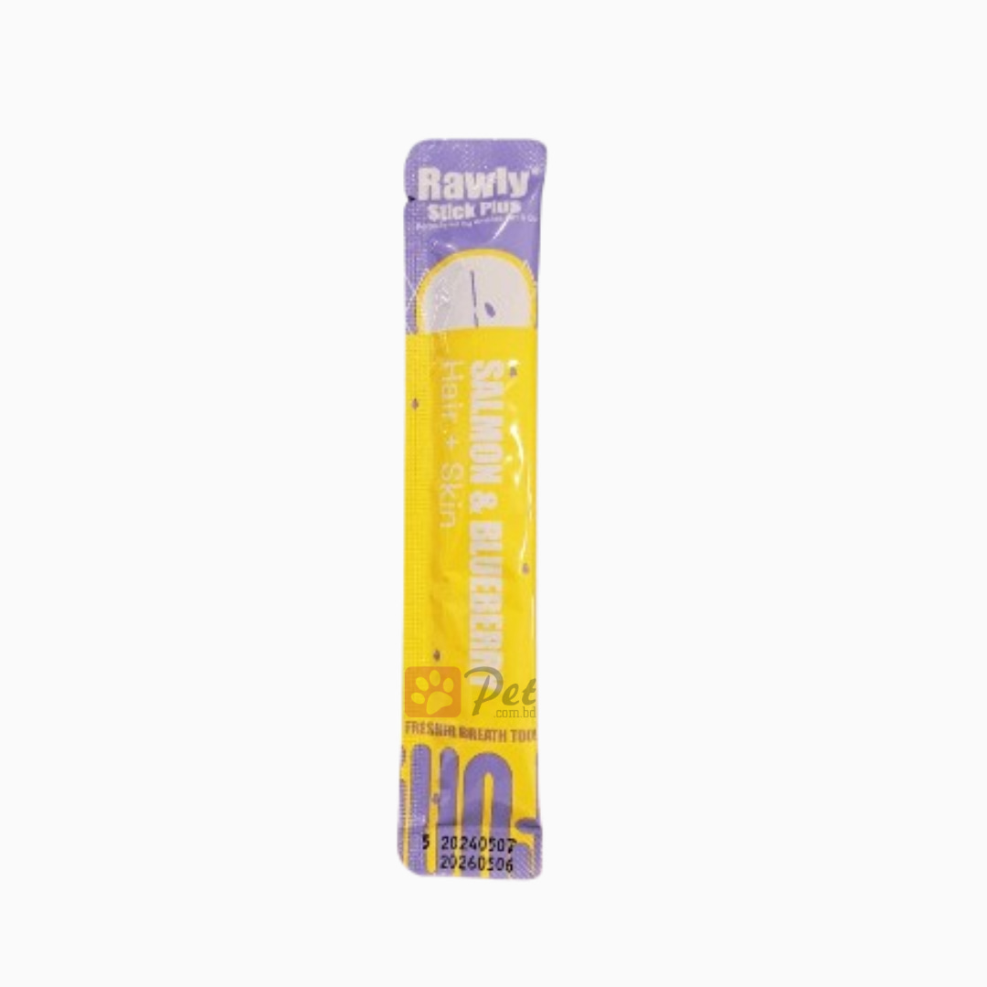 Amelisa Rawly Stick Plus Oral Refresh Pet Puree – Salmon & Blueberry for Hair+Skin (16g)